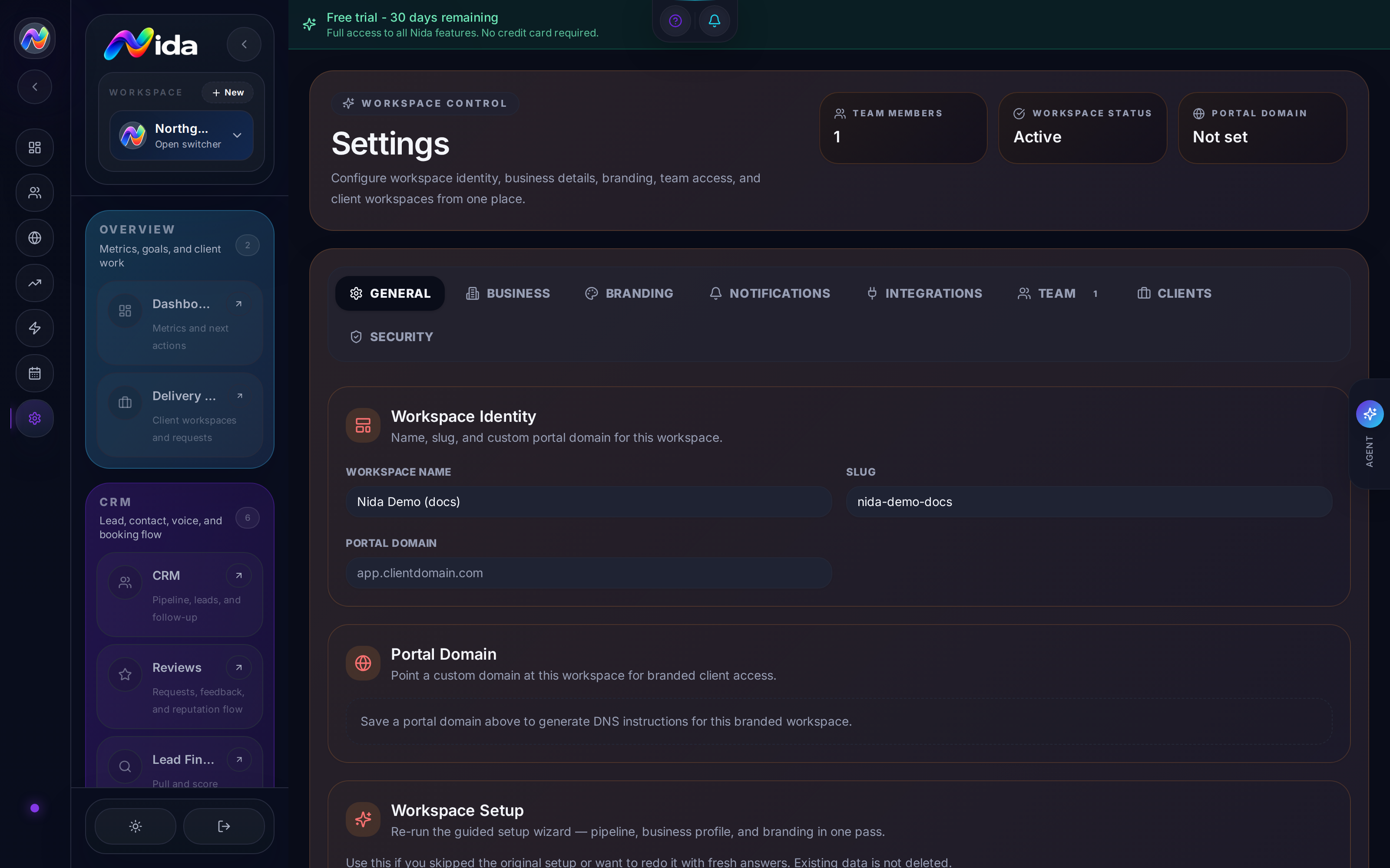 Chapter 24 — Workspace Settings